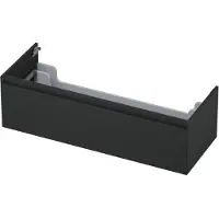 Ink Onderkast 120x45cm - Greeploos - 1 Lade - Mat Antraciet - Badkamermeubels, Wastafelonderkasten - 8718835021962