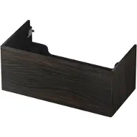 Ink Onderkast 90x45cm - Push To Open - 1 Lade - Intens Eiken - Badkamermeubels, Wastafelonderkasten - 8718835093808