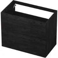 Ink Onderkast 80x45cm - Push To Open - 2 Lades - Houtskool Eiken - Badkamermeubels, Wastafelonderkasten - 8718835028220