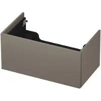 Ink Onderkast 80x45cm - Push To Open - 1 Lade - Mat Taupe - Badkamermeubels, Wastafelonderkasten - 8718835074180