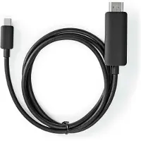 Nedis USB-C- naar HDMI-kabel zwart (2 meter)
