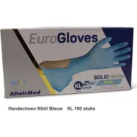 Eurogloves Solid Nitrile Handschoenen - Blauw - 100st