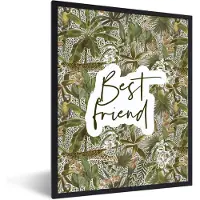 PosterMonkey Fotolijst incl. Poster - BFF - Vriendschap - Quotes - Vrienden - Spreuken - Best friend - 30x40 cm - Posterlijst