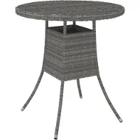 vidaXL 5-delige Loungeset met kussens poly rattan grijs