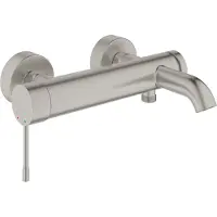 GROHE Essence Badkraan m. omstel m. koppelingen Supersteel 25250DC1