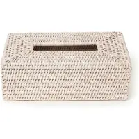 DECOR WALTHER Tissuebox Basket Rechthoek Rattan Licht