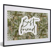 PosterMonkey Fotolijst incl. Poster - Beste vrienden - Quotes - Best friend - Spreuken - 60x40 cm - Posterlijst