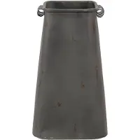 Clayre & Eef Vaas 20x20x36 cm Grijs Metaal
