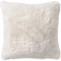 Dutch decor - ZAYA - Kussenhoes 60x60 cm - bontlook - effen kleur - Snow White - wit