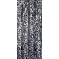 Wicotex Parya Home - Kattenstaart Vliegengordijn - 90 X 220 Cm - Wit/zwart - Hor Gordijn