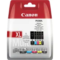 Canon cartridge voordeelpak PG550CL551 (PG-550 XL + 4x CL-551) |