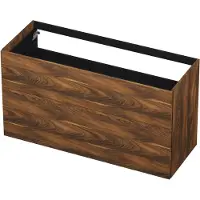 Ink Onderkast 120x45cm - Push To Open - 2 Lades - Noten - Badkamermeubels, Wastafelonderkasten - 8718835033576