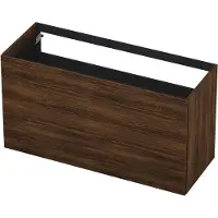 Ink Onderkast 120x45cm - Push To Open - 2 Lades - Koper Eiken - Badkamermeubels, Wastafelonderkasten - 8718835020187