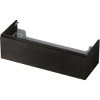 Ink Onderkast 120x45cm - Greeploos - 1 Lade - Intens Eiken - Badkamermeubels, Wastafelonderkasten - 8718835078898