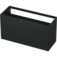 Ink Onderkast 120x45cm - Push To Open - 2 Lades - Mat Antraciet - Badkamermeubels, Wastafelonderkasten - 8718835050061