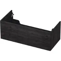 Ink Onderkast 100x45cm - Push To Open - 1 Lade - Houtskool Eiken - Badkamermeubels, Wastafelonderkasten - 8718835074371