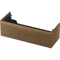 Ink Onderkast 120x45cm - Push To Open - 1 Lade - Massief Eiken Aqua - Badkamermeubels, Wastafelonderkasten - 8718835074593