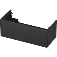 Ink Onderkast 100x45cm - Push To Open - 1 Lade - Mat Antraciet - Badkamermeubels, Wastafelonderkasten - 8718835074494