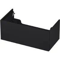 Ink Onderkast 90x45cm - Push To Open - 1 Lade - Mat Zwart - Badkamermeubels, Wastafelonderkasten - 8718835074241