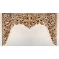 Karo-art 450cm X 300cm - Fotobehang - Houten ornamenten uit het Verre Oosten, Aanrader voor uw muur, in 11 maten, incl behanglijm