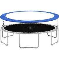 Springos Trampoline Rand | Beschermrand Trampoline | Rond | Ø 460 cm | Blauw