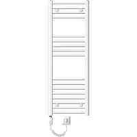 LuxeBath Badkamerradiator Elektrisch Met Verwarmingselement 900w - 400 X 1200 Mm - Wit - Recht Met Zijaansluiting