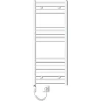 ECD-Germany Badkamerverwarmer Elektrisch 500 X 1200 Mm Met Verwarmingselement 900w - Wit - Recht Met Zijaansluiting