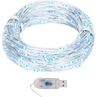 vidaXL Lichtsnoer met 400 microLED's koudwit 8 functies 40 m