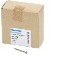 Hoenderdaal Spaanplaatschroef Rvs-A2 Platkop voldraad Torx TX20 4.0X40 | 200 stuks - 0206.30.25603