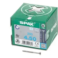 Spax 0197000400503 R 88091 Senkkopf T-STAR TG Houtschroef 4 mm 50 mm T-STAR plus 88091 RVS A2 200 stuk(s)