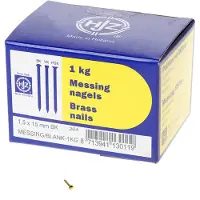 Klusgereedschapshop Messing nagels bombe kop 1.5 x 15mm 1kg