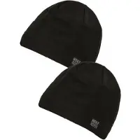 Heatkeeper thermo muts - zwart (set van 2) Jongens/Meisjes Polyester Effen - maat 5-8 jaar
