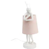 Kare Tafellamp Animal Rabbit, wit / opaal, Woon-/ Eetkamer, Textiel / Stof / Zijde, Design, Tafellamp