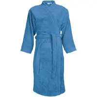 The One Towelling Luxe Badjas - 100% Katoen Lichtblauw / L/XL
