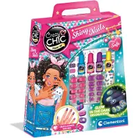 Clementoni - Crazy Chic - Shiny Nails - Nagelset voor kinderen - Met glow-in-the-dark decoraties - vanaf 6 jaar