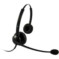 Plusonic Telefoonheadset 5.2P, binauraal, NC (Bedraad), Kantoorheadset, Zwart