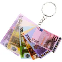 Base Toys Sleutelhanger - Eurobiljetten - 12 stuks