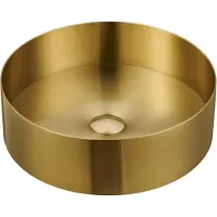 Guido Gusto Waskom Felipo 40x40x12cm mat goud inclusief afvoerplug