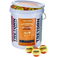 Tretorn Academy Orange Bucket Emmer met 72 Tennisballen Stage 2 Oranje