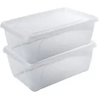 Hega hogar Vershoudbakje - 6x - hoog/diep - transparant - 1 liter - 18 x 12 x 7 cm - vershouddoos - Vienna - bakje - Mealprep