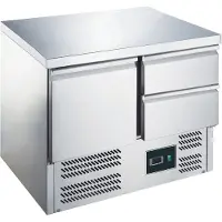 Saro Refrigerated Working Table With Door and Drawers Model Vivia S 901 S/s Top 1/2, 465-1015