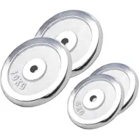 Gorilla Sports Halterschijven set 30 kg - 2 x 10 kg + 2 x 5 kg chroom