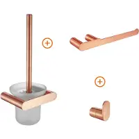 Guido Gusto Toilet accessoires set mat rose goud ovaal