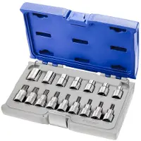 Expert by Facom doppen en Torx schroevendraaierdoppenset 1/2" | 16-delig | in koffer | E032907 - E032907