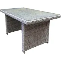 AVH-Collectie Bilbao lounge-diningtafel 140x80xH70 cm wit grijs