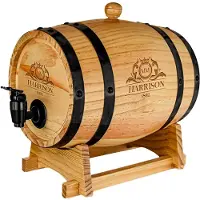 Mikamax Mini Wijnvat met Kraantje - Wooden Barrel Dispenser - 3L