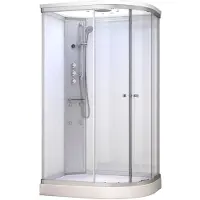 Maxaro Modera Complete Douchecabine | 120x90 cm Wit glas Schuifdeur Offset