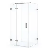 Maxaro Diamond Douchecabine | 100x80 cm Rvs Helder glas Draaideur Rechthoek