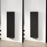 Maxaro Ceres Designradiator | 37,5x120 cm Mat zwart 1285 Watt Aluminium Centrale verwarming
