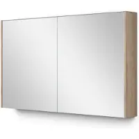 Maxaro Spiegelkast Met Verlichting Modulo 120x70cm Lichtbruin Eiken